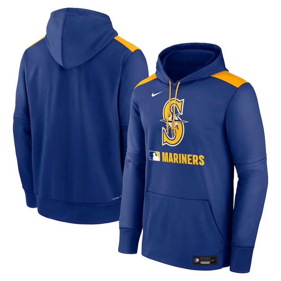 Men 2025 MLB Seattle Mariners blue Nike hoodie style 1